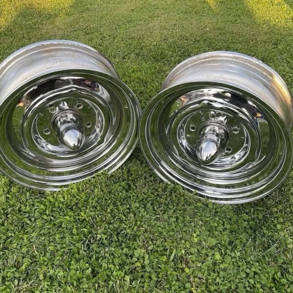 15X7 Chrome Steel Rims 5 on 5 lug pattern.